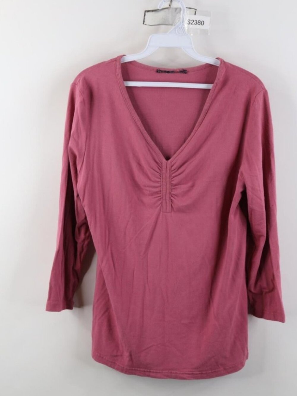 Vtg 90s Y2K Babydoll Womens Medium Faded Ruffled Bella Fair 3/4 Sleeve T-Shirt